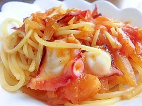 たこのトマトパスタ